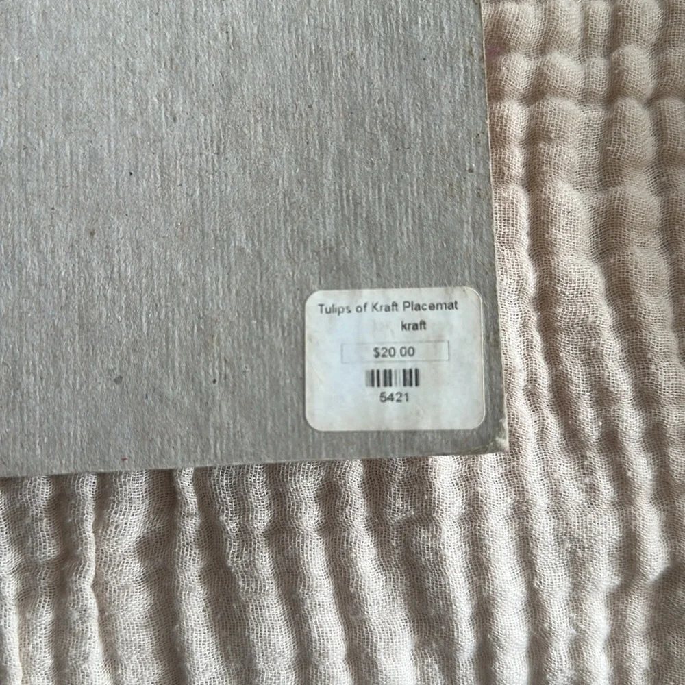 Pad of heavyweight disposable paper placemats